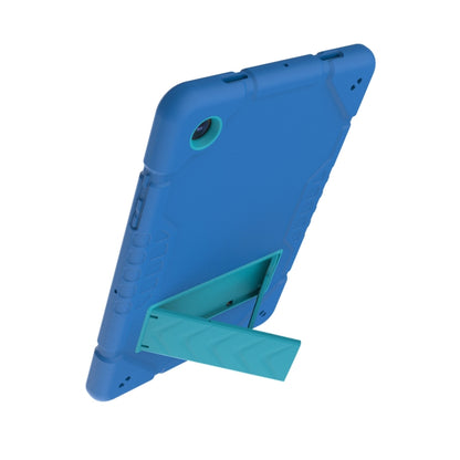 For Samsung Galaxy Tab A8 Armor Holder Silicone Hybrid PC Tablet Case(Blue) by bashfashion