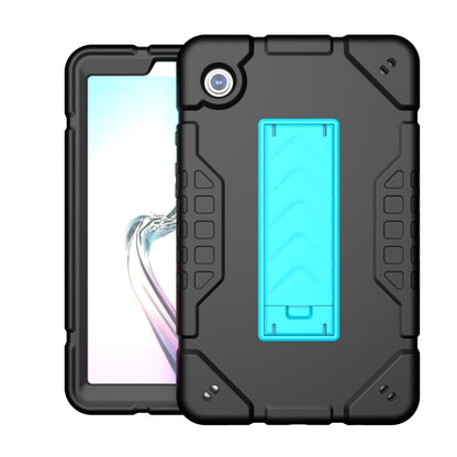 For Samsung Galaxy Tab A11 / A9 Armor Holder Silicone Hybrid PC Tablet Case(Black Blue) by bashfashion