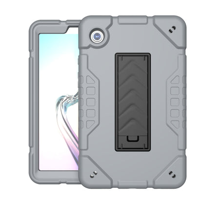For Samsung Galaxy Tab A11+ / A9+ Armor Holder Silicone Hybrid PC Tablet Case(Grey Black) by bashfashion