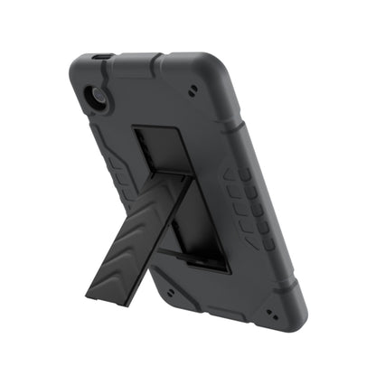For Samsung Galaxy Tab A11+ / A9+ Armor Holder Silicone Hybrid PC Tablet Case(Grey Black) by bashfashion