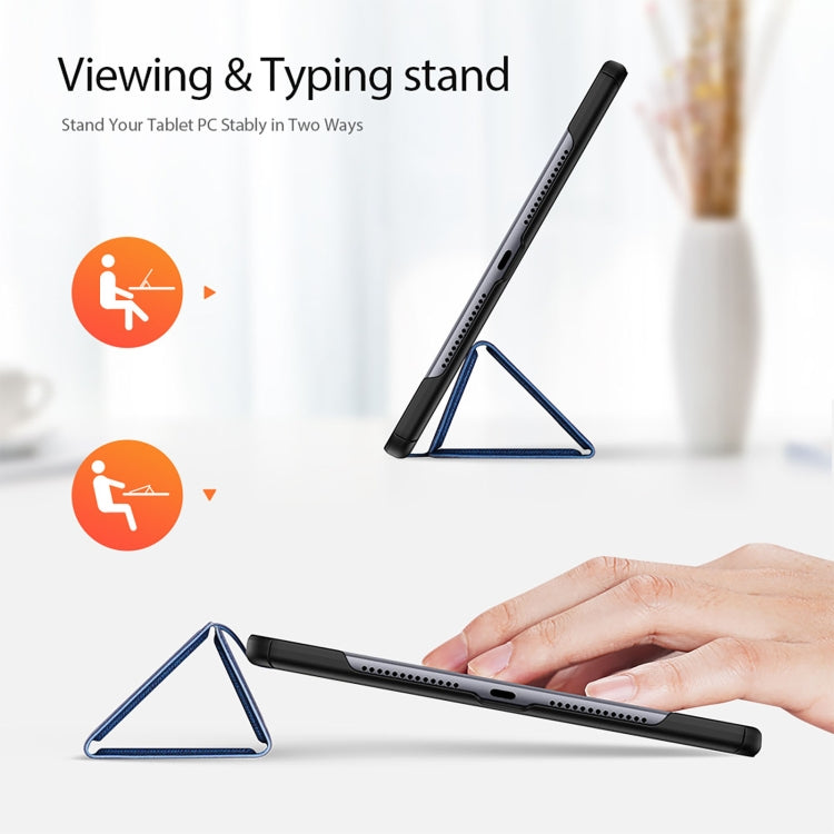 For Huawei MatePad 11.5 S DUX DUCIS Domo Series Cloth Texture Magnetic Leather Tablet Case(Blue) by DUX DUCIS