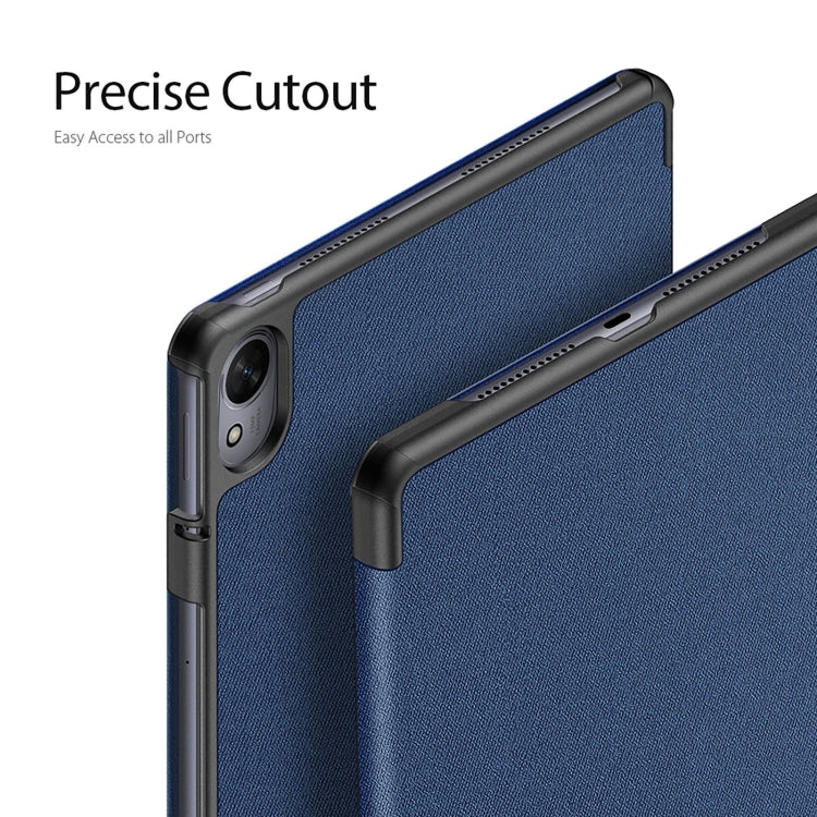 For Huawei MatePad 11.5 S DUX DUCIS Domo Series Cloth Texture Magnetic Leather Tablet Case(Blue) by DUX DUCIS