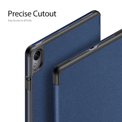 For Huawei MatePad 11.5 S DUX DUCIS Domo Series Cloth Texture Magnetic Leather Tablet Case(Blue) by DUX DUCIS