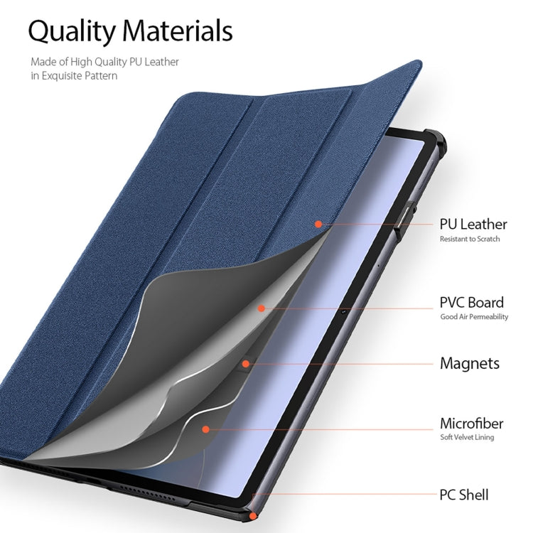 For Huawei MatePad 11.5 S DUX DUCIS Domo Series Cloth Texture Magnetic Leather Tablet Case(Blue) by DUX DUCIS