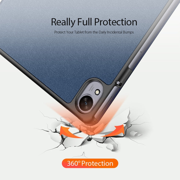 For Huawei MatePad 11.5 S DUX DUCIS Domo Series Cloth Texture Magnetic Leather Tablet Case(Blue) by DUX DUCIS