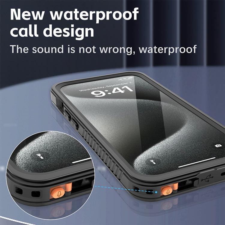 For iPhone 15 Pro Max RedPepper Shockproof IP68 Waterproof PC + TPU Protective Case(Black) by RedPepper
