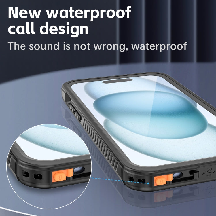 For iPhone 15 Plus RedPepper Shockproof IP68 Waterproof PC + TPU Protective Case(Black) by RedPepper