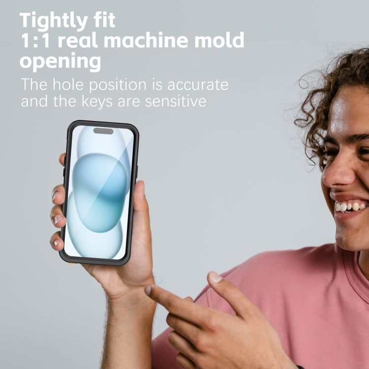 For iPhone 15 Plus RedPepper Shockproof IP68 Waterproof PC + TPU Protective Case(Black) by RedPepper