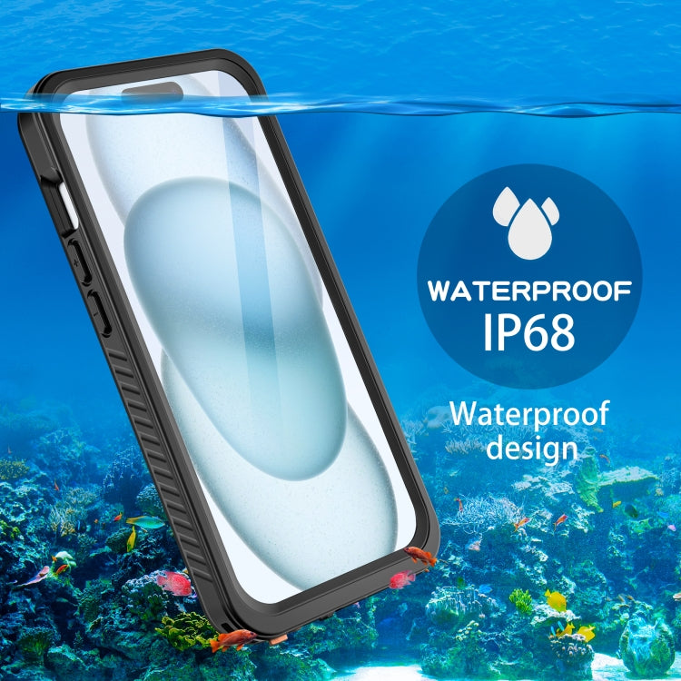 For iPhone 15 RedPepper Shockproof IP68 Waterproof PC + TPU Protective Case(Black) by RedPepper
