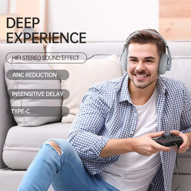 BT048 ANC Noise Reduction Bluetooth 5.3 Wireless Headset(Brown) by bashfashion