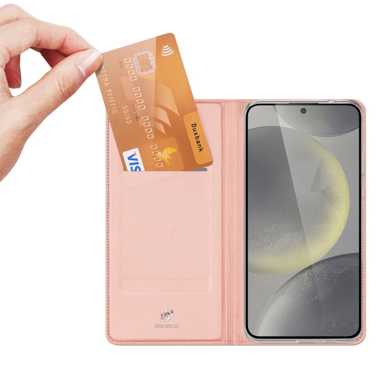 For Samsung Galaxy S24 FE 5G DUX DUCIS Skin Pro Series Flip Leather Phone Case(Pink) by DUX DUCIS