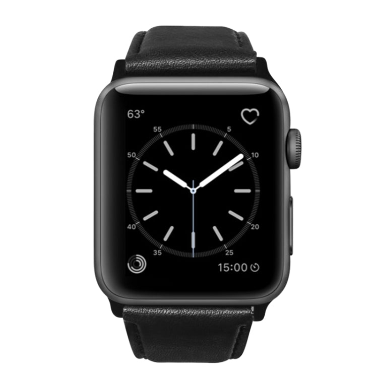 For Apple Watch Ultra 2 49mm Oil Wax Genuine Leather Watch Band(Black) by bashfashion