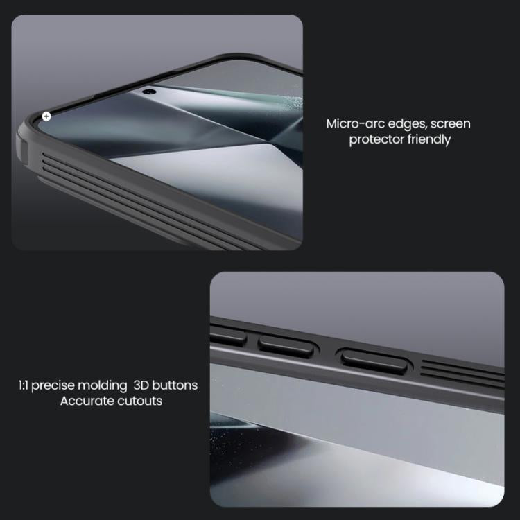 For Samsung Galaxy S25+ 5G NILLKIN Black Mirror Pro Series Camshield PC Phone Case(Green) by NILLKIN