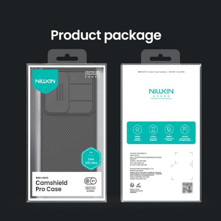 For Samsung Galaxy S25 Ultra 5G NILLKIN Black Mirror Pro Series Camshield PC Phone Case(Blue) by NILLKIN