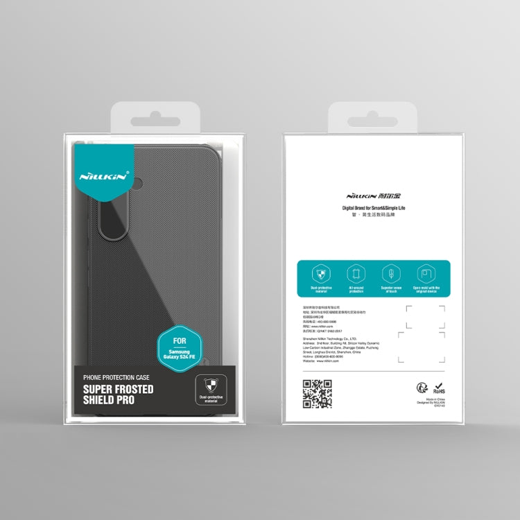 For Samsung Galaxy S24 FE 5G NILLKIN Frosted Shield Pro PC + TPU Phone Case(Black) by NILLKIN