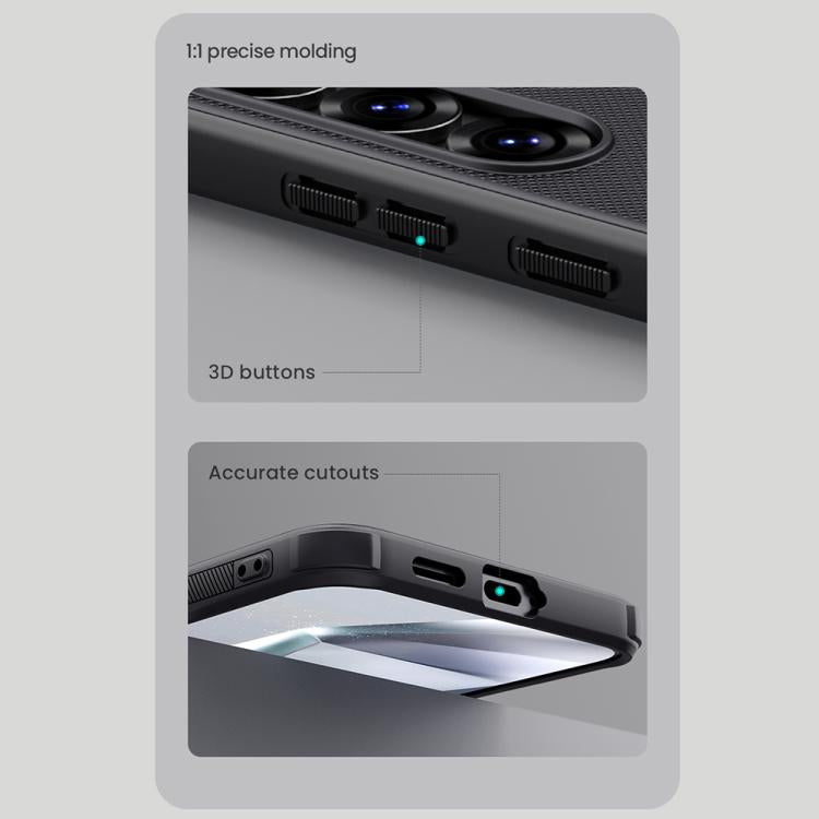 For Samsung Galaxy S25 5G NILLKIN Frosted Shield Pro PC + TPU Phone Case(Black) by NILLKIN