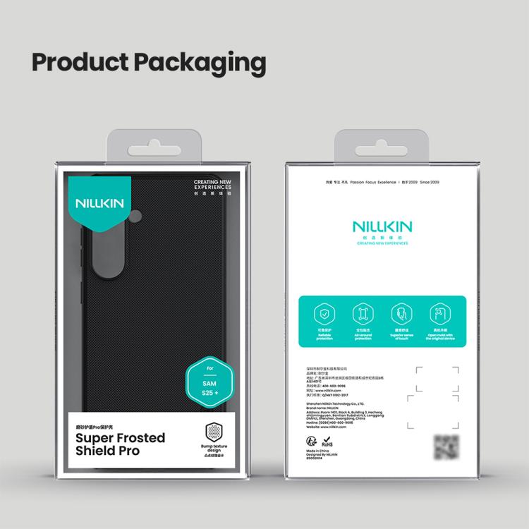For Samsung Galaxy S25+ 5G NILLKIN Frosted Shield Pro PC + TPU Phone Case(Black) by NILLKIN