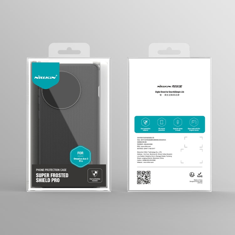 For OnePlus Ace 3 Pro NILLKIN Frosted Shield Pro PC + TPU Phone Case(Green) by NILLKIN