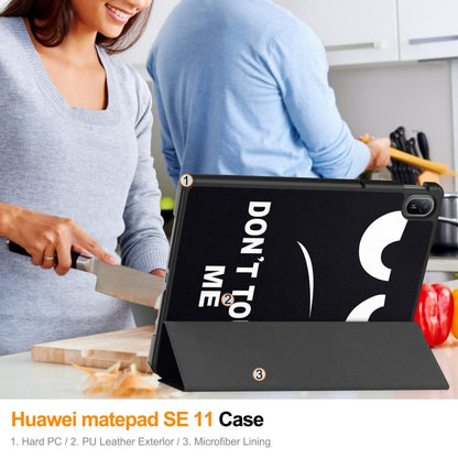 For Huawei Matepad SE 11 Painted 3-Fold Holder Smart Leather Tablet Case(Big Eye) by bashfashion