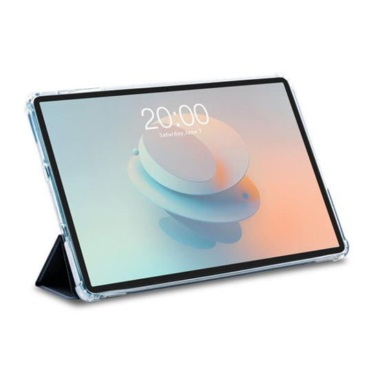For Teclast P50AI Anti-slip Texture Smart Tablet Leather Folio Case(Dark Blue) by TECLAST
