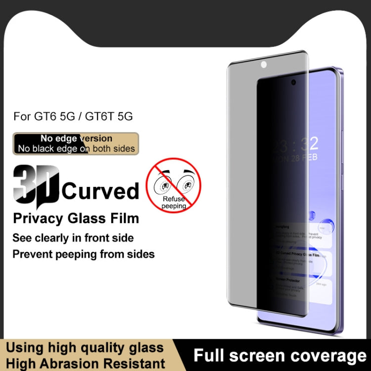 For Realme GT Neo6 SE 5G imak No Edge Version 3D Curved Privacy Full Screen Tempered Glass Film by imak