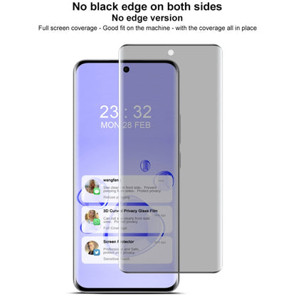For OPPO Reno12 Global imak No Edge Version 3D Curved Privacy Full Screen Tempered Glass Film by imak
