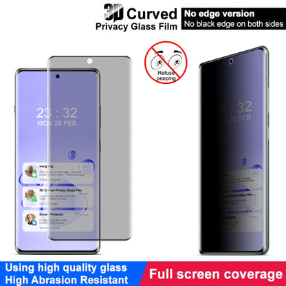 For OnePlus Ace 3 Pro imak No Edge Version 3D Curved Privacy Full Screen Tempered Glass Film by imak