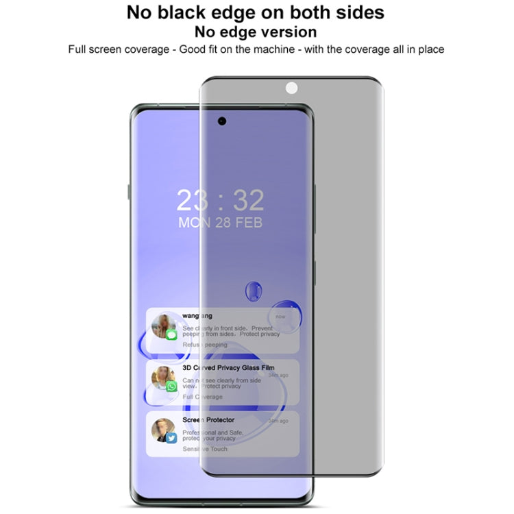 For OnePlus Ace 3 Pro imak No Edge Version 3D Curved Privacy Full Screen Tempered Glass Film by imak