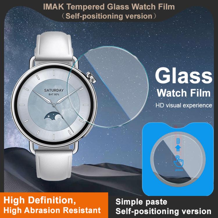 For Xiaomi Watch S4 41mm imak Tempered Glass Watch Film, Self-positioning Version by imak