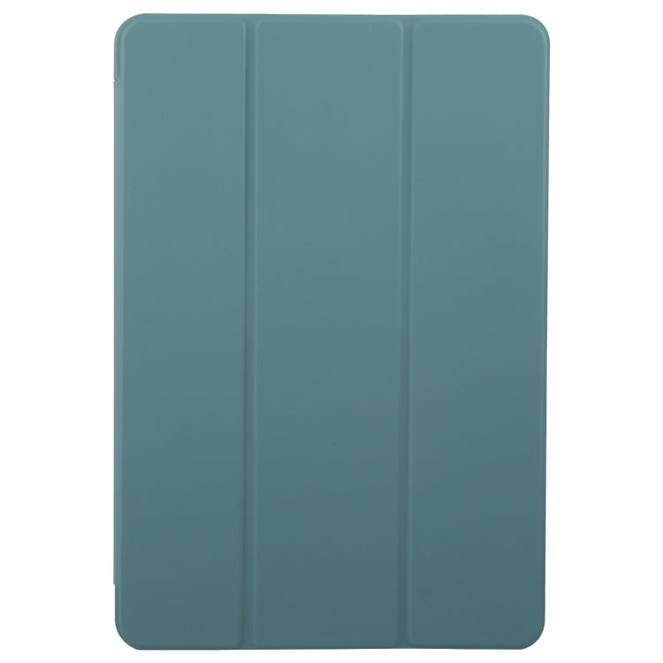 For Huawei MatePad 11.5 S GEBEI 3-folding Holder Shockproof Flip Leather Tablet Case(Dark Green) by GEBEI