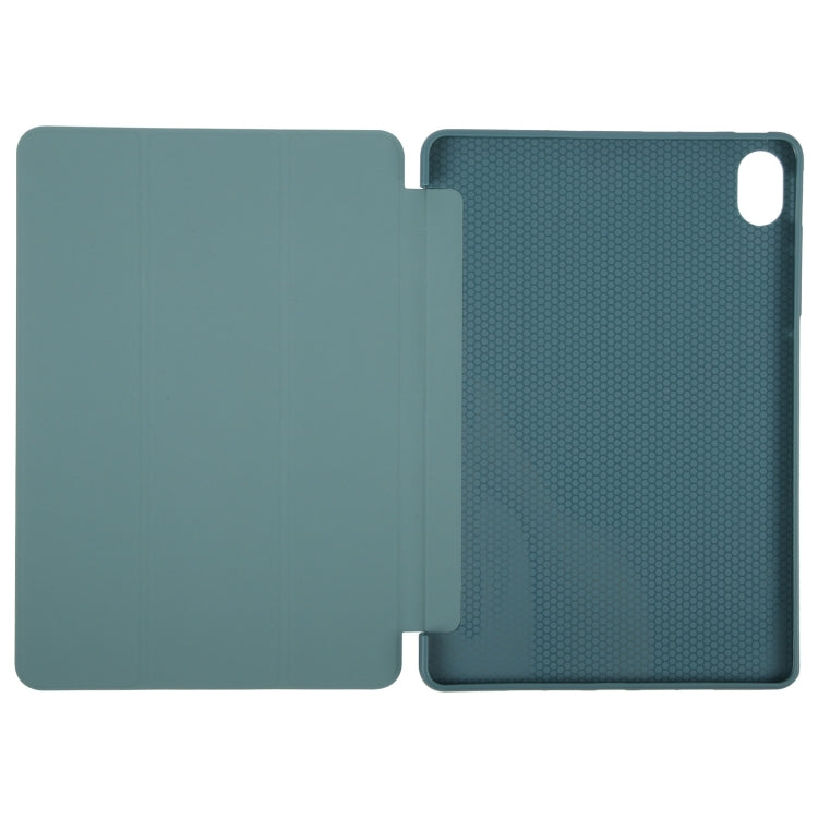 For Huawei MatePad 11.5 S GEBEI 3-folding Holder Shockproof Flip Leather Tablet Case(Dark Green) by GEBEI
