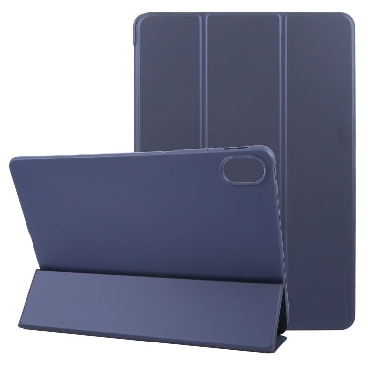 For Huawei MatePad 11.5 S GEBEI 3-folding Holder Shockproof Flip Leather Tablet Case(Dark Blue) by GEBEI