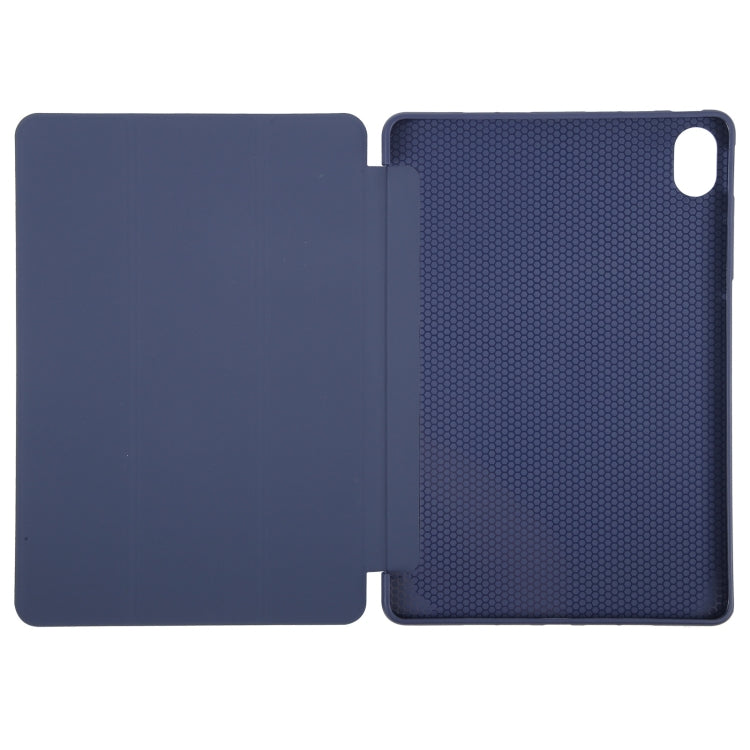 For Huawei MatePad 11.5 S GEBEI 3-folding Holder Shockproof Flip Leather Tablet Case(Dark Blue) by GEBEI