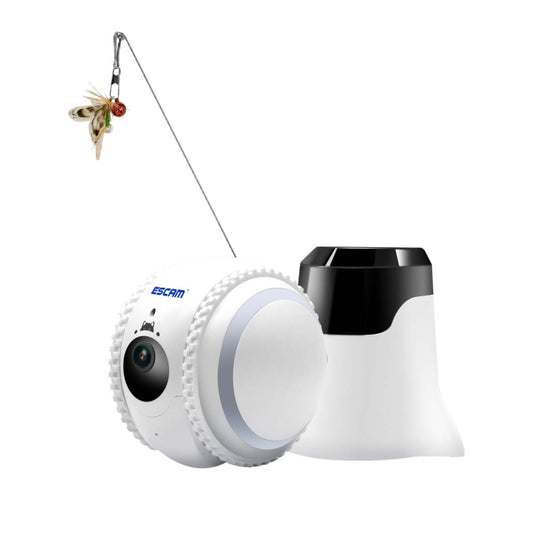 ESCAM QF011 2MP Smart Pet Robot Camera with Night Vision & APP Remote Control(EU Plug) by ESCAM