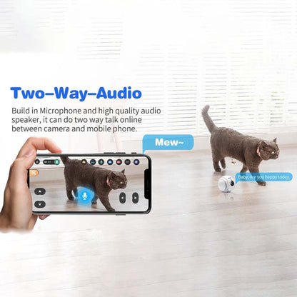 ESCAM QF011 2MP Smart Pet Robot Camera with Night Vision & APP Remote Control(EU Plug) by ESCAM