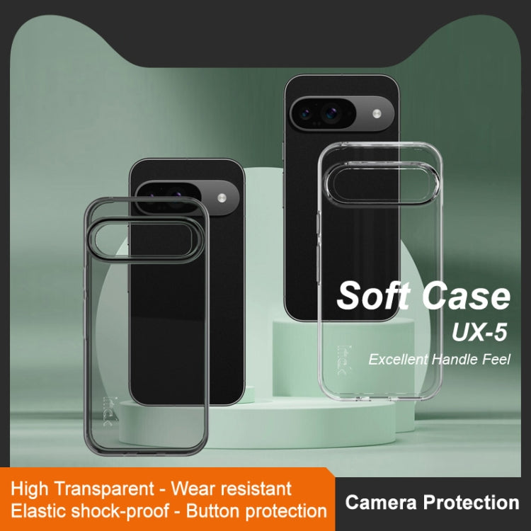 For Google Pixel 9 IMAK UX-5 Series Transparent Shockproof TPU Protective Phone Case(Transparent Black) by imak