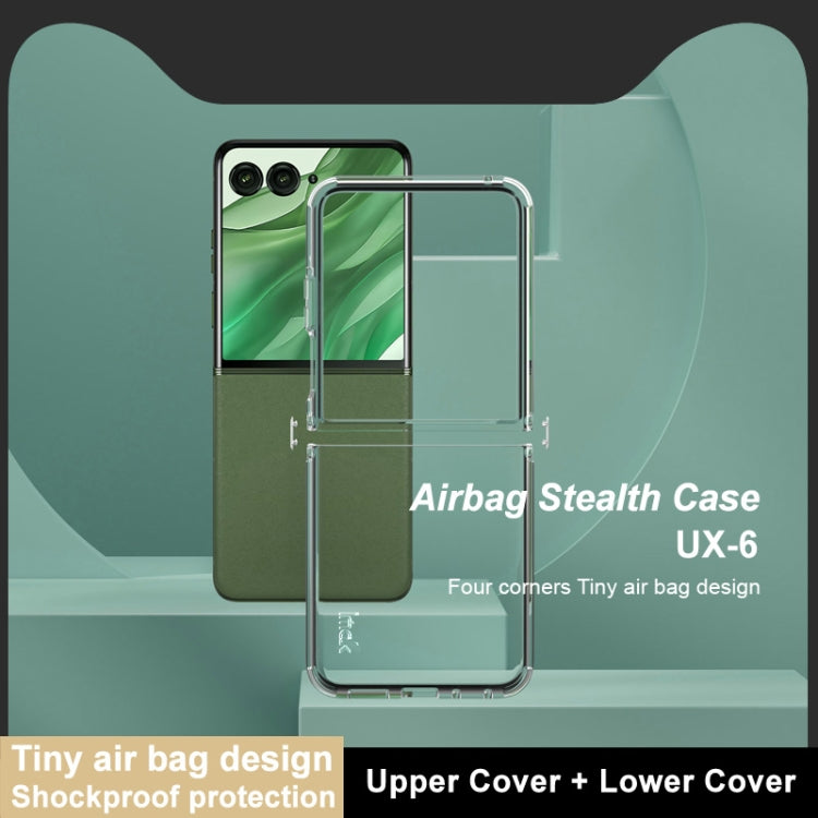 For Motorola Razr 50 Ultra imak UX-6 series All-inclusive Shockproof Airbag TPU Invisible Phone Case(Transparent) by imak