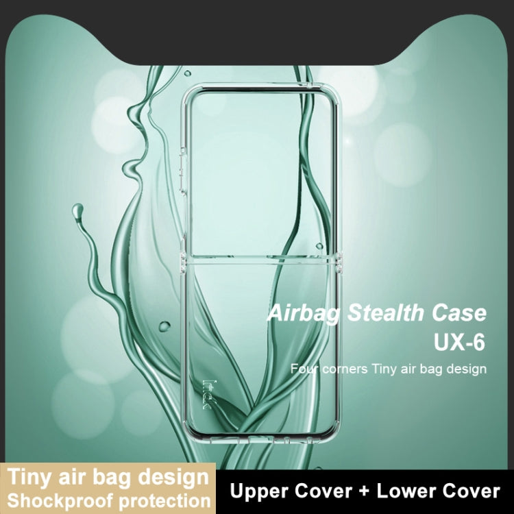 For Motorola Razr 50 Ultra imak UX-6 series All-inclusive Shockproof Airbag TPU Invisible Phone Case(Transparent) by imak