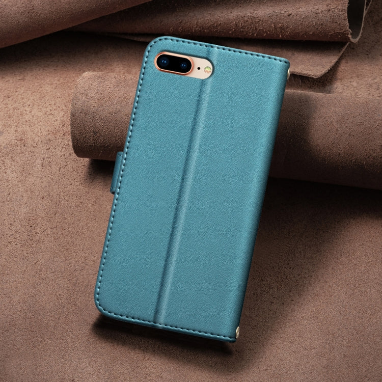 For iPhone 16e Square Texture Leather Phone Case(Green) by bashfashion
