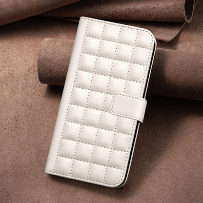 For iPhone 16e Square Texture Leather Phone Case(Beige) by bashfashion