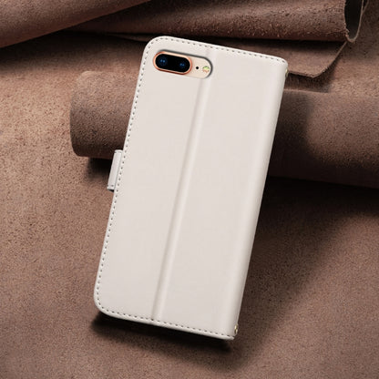 For iPhone 16e Square Texture Leather Phone Case(Beige) by bashfashion