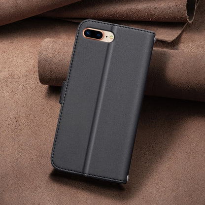 For iPhone 16e Square Texture Leather Phone Case(Black) by bashfashion