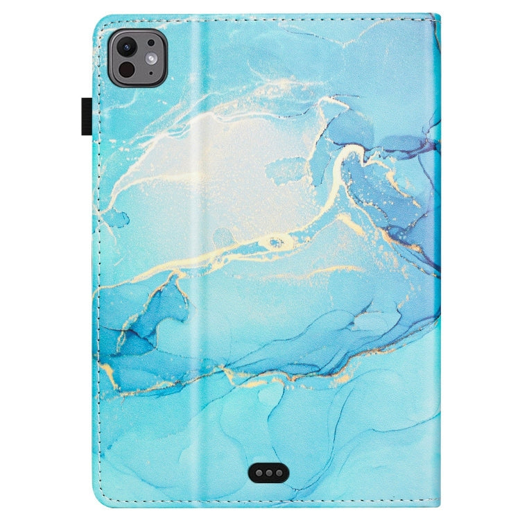 For iPad Pro 11 2025 / 2024 Marble Litchi Leather Smart Tablet Case(Green) by bashfashion