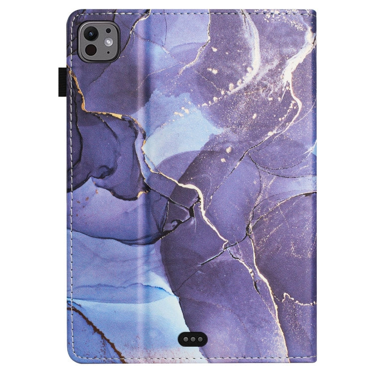 For iPad Pro 11 2025 / 2024 Marble Litchi Leather Smart Tablet Case(Grey) by bashfashion