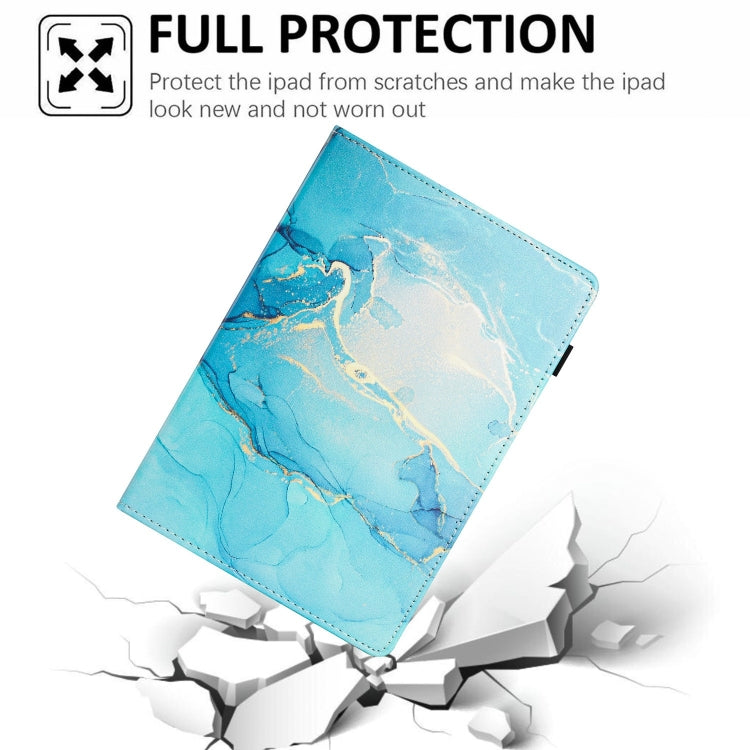 For iPad 2025 / 2024 Marble Litchi Leather Smart Tablet Case(Green) by bashfashion
