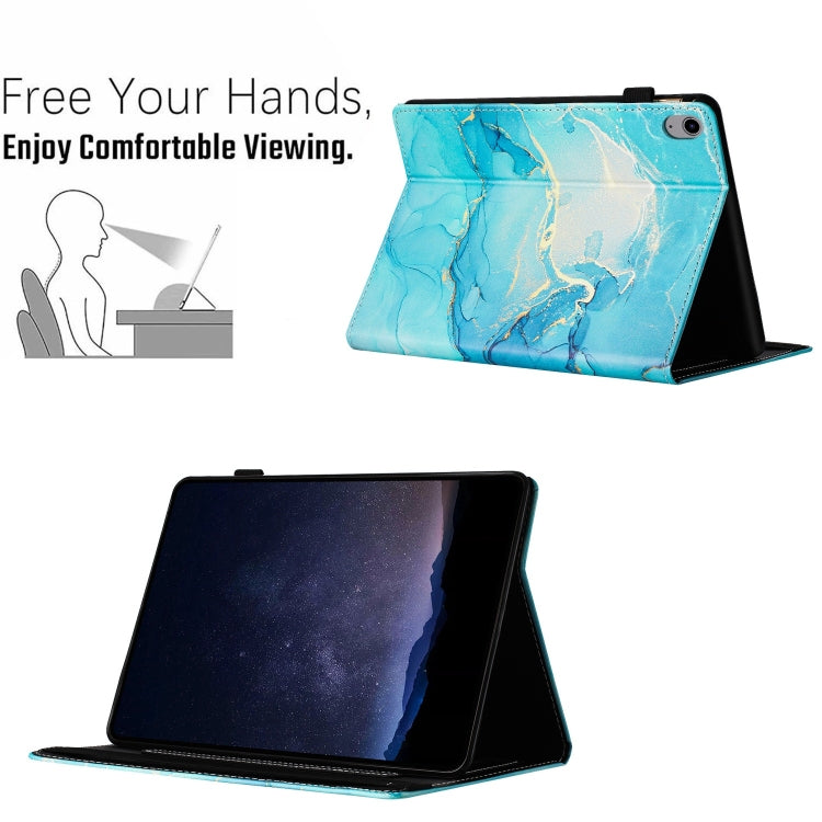 For iPad 2025 / 2024 Marble Litchi Leather Smart Tablet Case(Green) by bashfashion