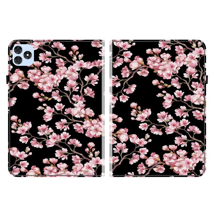 For itel VistaTab 30 Crystal Texture Painted Leather Smart Tablet Case(Plum Bossom) by bashfashion