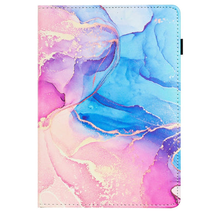 For Samsung Galaxy Tab A7 Lite / T220 Marble Litchi Leather Tablet Case(Pink Blue) by bashfashion