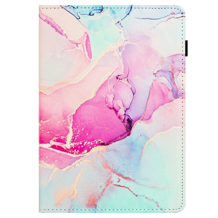 For Samsung Galaxy Tab A7 Lite / T220 Marble Litchi Leather Tablet Case(Pink) by bashfashion