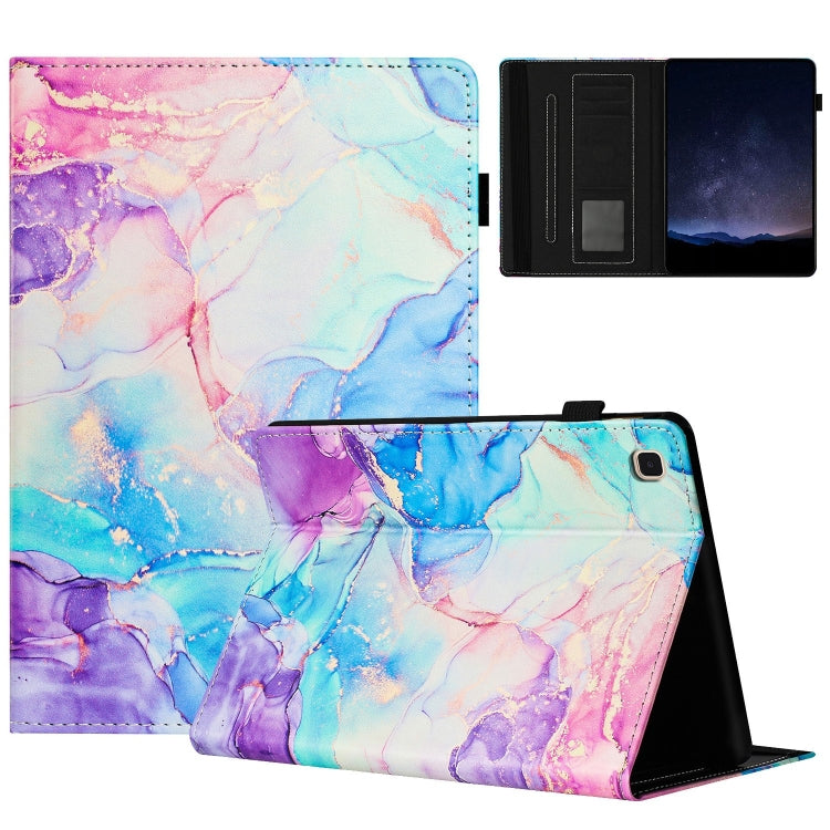 For Samsung Galaxy Tab A7 Lite / T220 Marble Litchi Leather Tablet Case(Purple Blue) by bashfashion